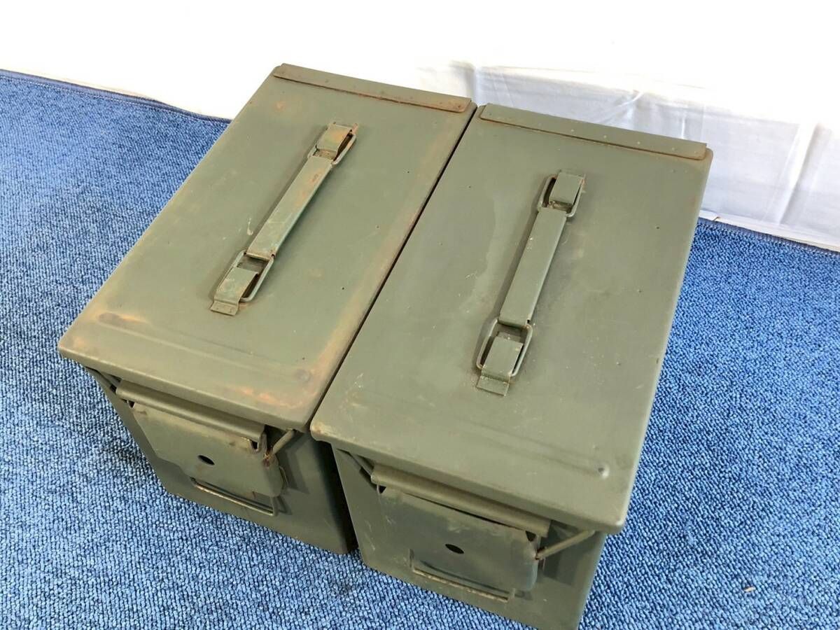 希少！　米軍放出品　ヴィンテージ　アンモボックス　スチール製　2個セット 軍放出品のアンモボックスやガソリン缶 ミリタリー通販なら
