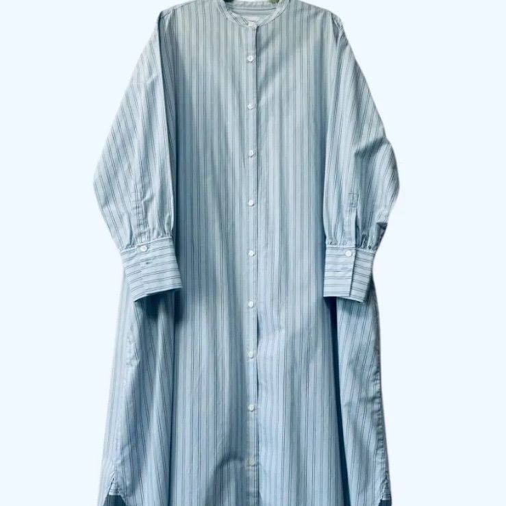 ADAM ET ROPE バックタックバンド ワンピース シャツワンピース