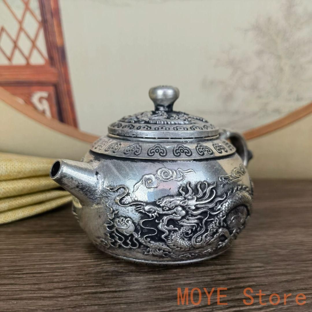 銅器 茶壺龍鳳呈祥茶壺 茶道具 煎茶器装飾品 工芸品 置物 - メルカリ