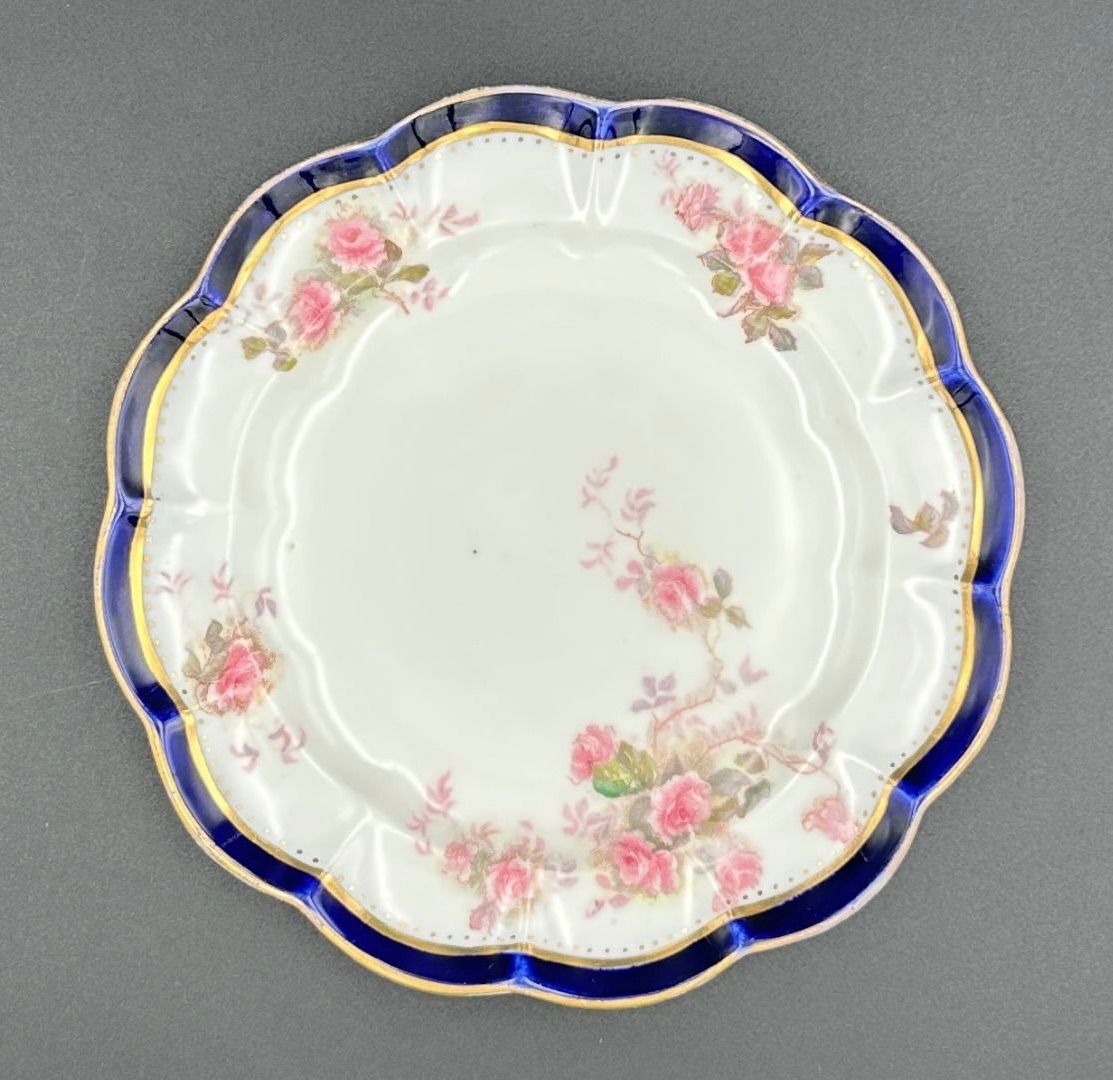 英国製 コバルト金彩