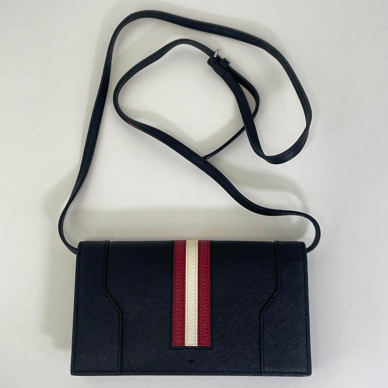 8470 BALLY ウォレットショルダー バッグ ブラック 黒 バリー /24-2670  