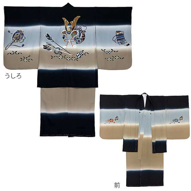 盛金加工 手描き友禅着物と金襴袴セット