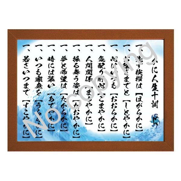 金言名句と人生訓 名言「生涯出会い、生涯夢、生涯感動、それが私の人生訓」手書き書道
