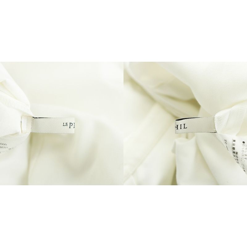 LE PHIL◆スリットスリーブブラウス/長袖ブラウス/FREE/ポリエステル/WHT/534-2210019 LE PHIL(ル フィル)｜バックスリットシャツ/ホワイト の通販