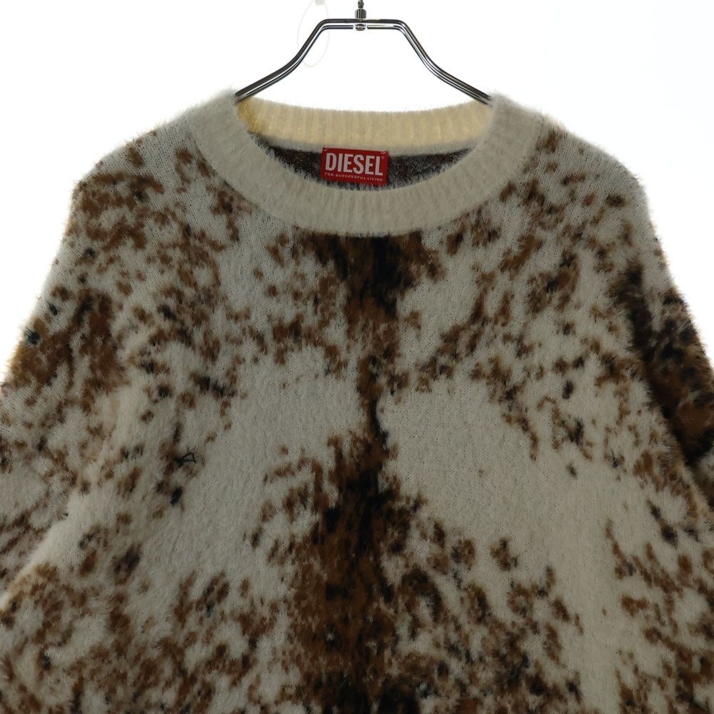 DIESEL (ディーゼル) K-ITELLO レオパード総柄 クルーネック DIESEL (ディーゼル) K-ITELLO レオパード総柄 クルーネック