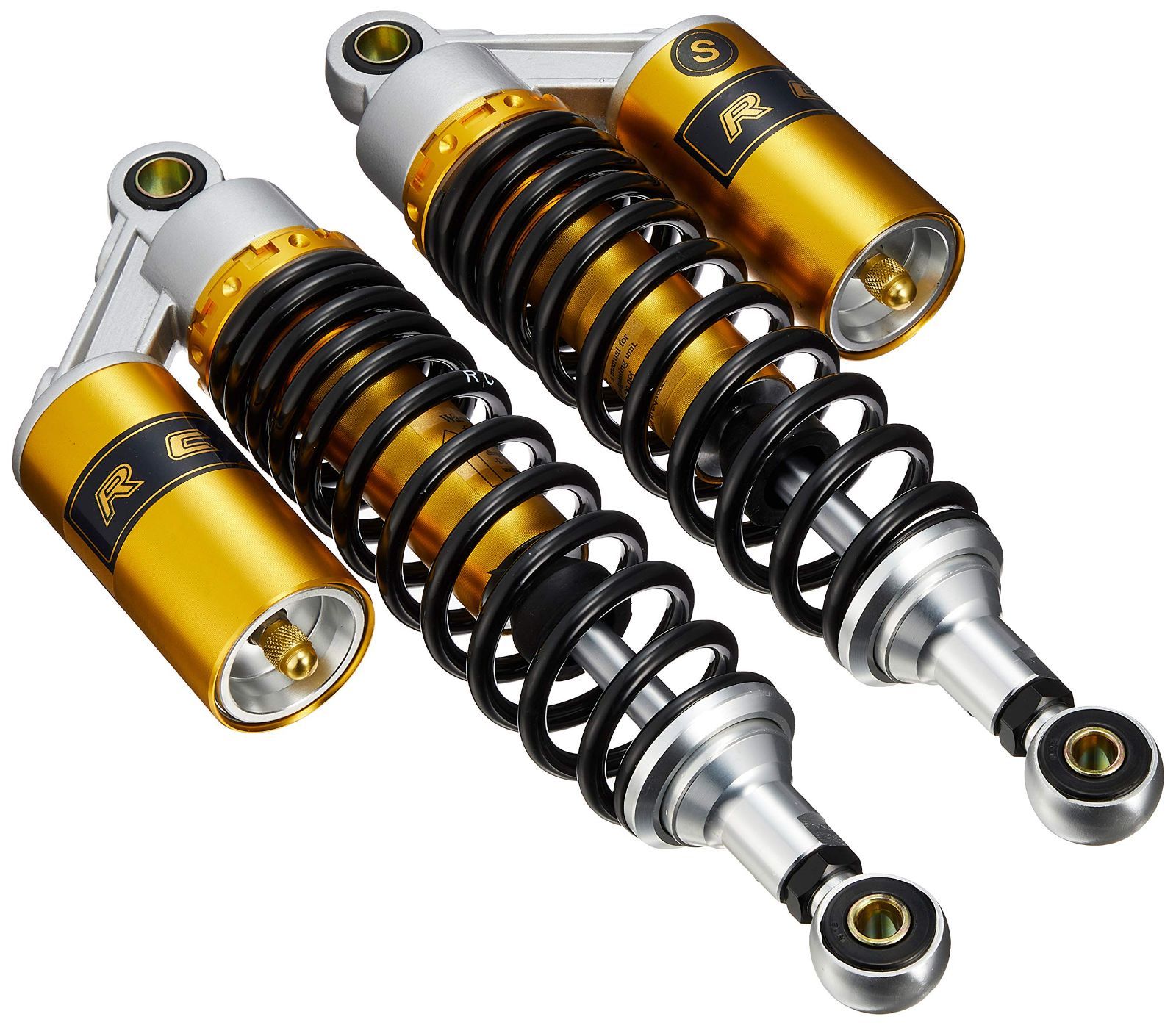 Color ブラック バイクパーツセンター オートバイ対応 リアサスペンション RCリアショック Sタイプ 黒色 501005