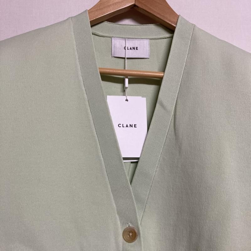 CLANE ウエスト シェイプ ペプラム カーディガン