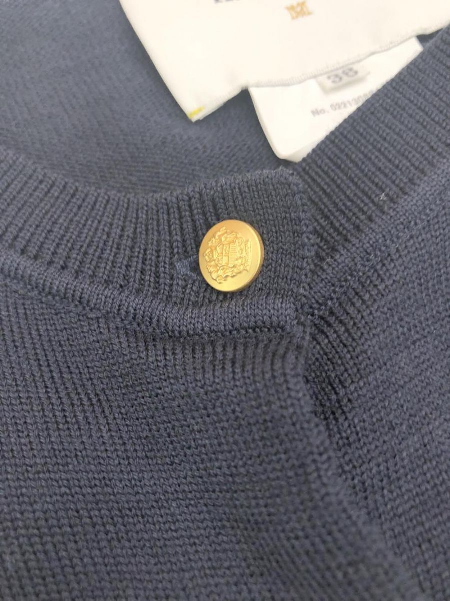 □美品 marmors マルモア 23AW アンピリング 金ボタン 長袖 0221308048 
