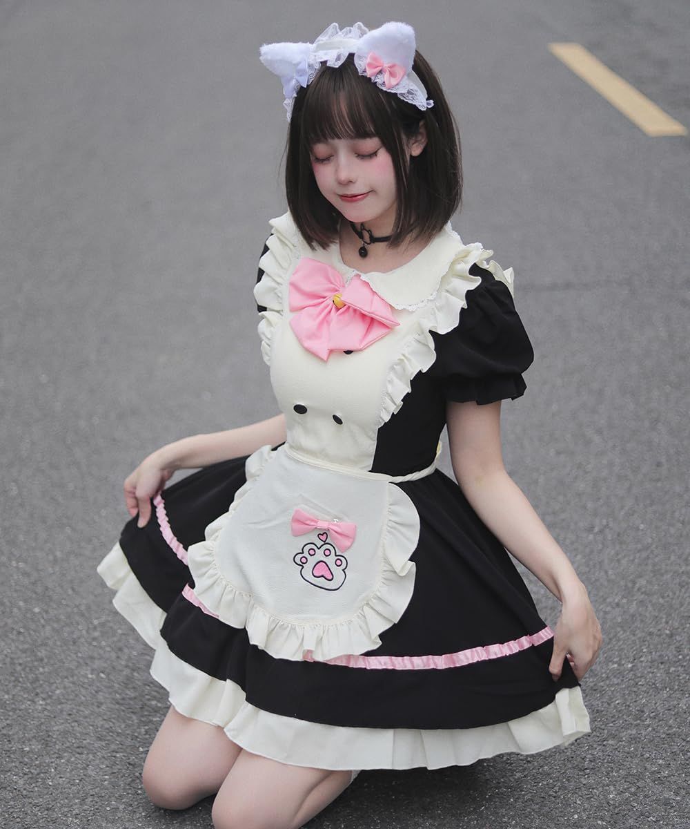 メイド服 メイドコスプレ コンカフェネコ娘 メイドコスチューム ハロウィン仮装 メイド服 メイドコスプレ コンカフェネコ娘 メイドコスチューム
