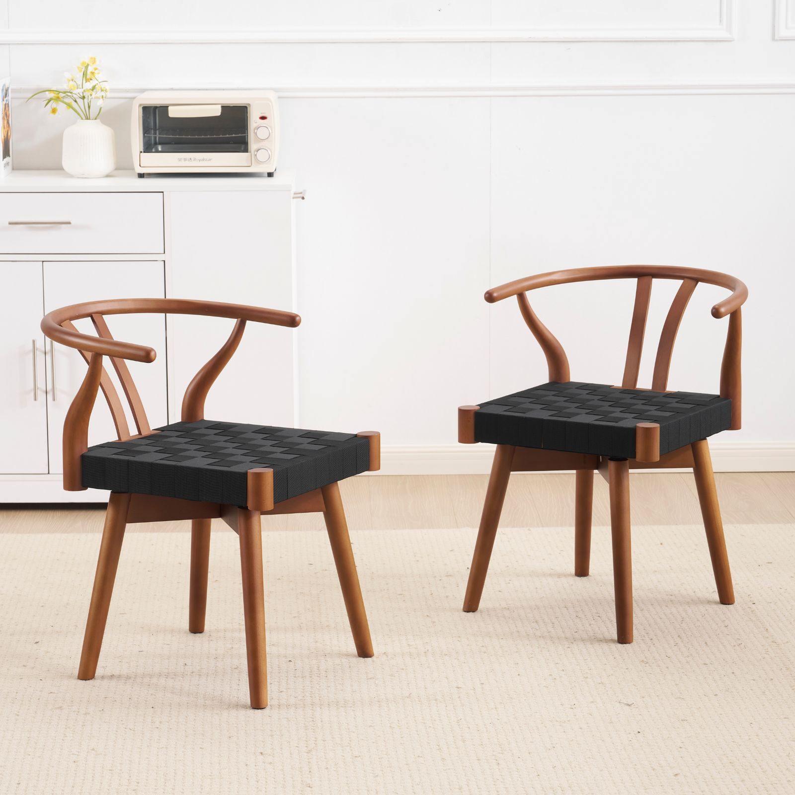 2脚】ダイニングチェア 2脚セット お掃除ロボット対応 肘付き