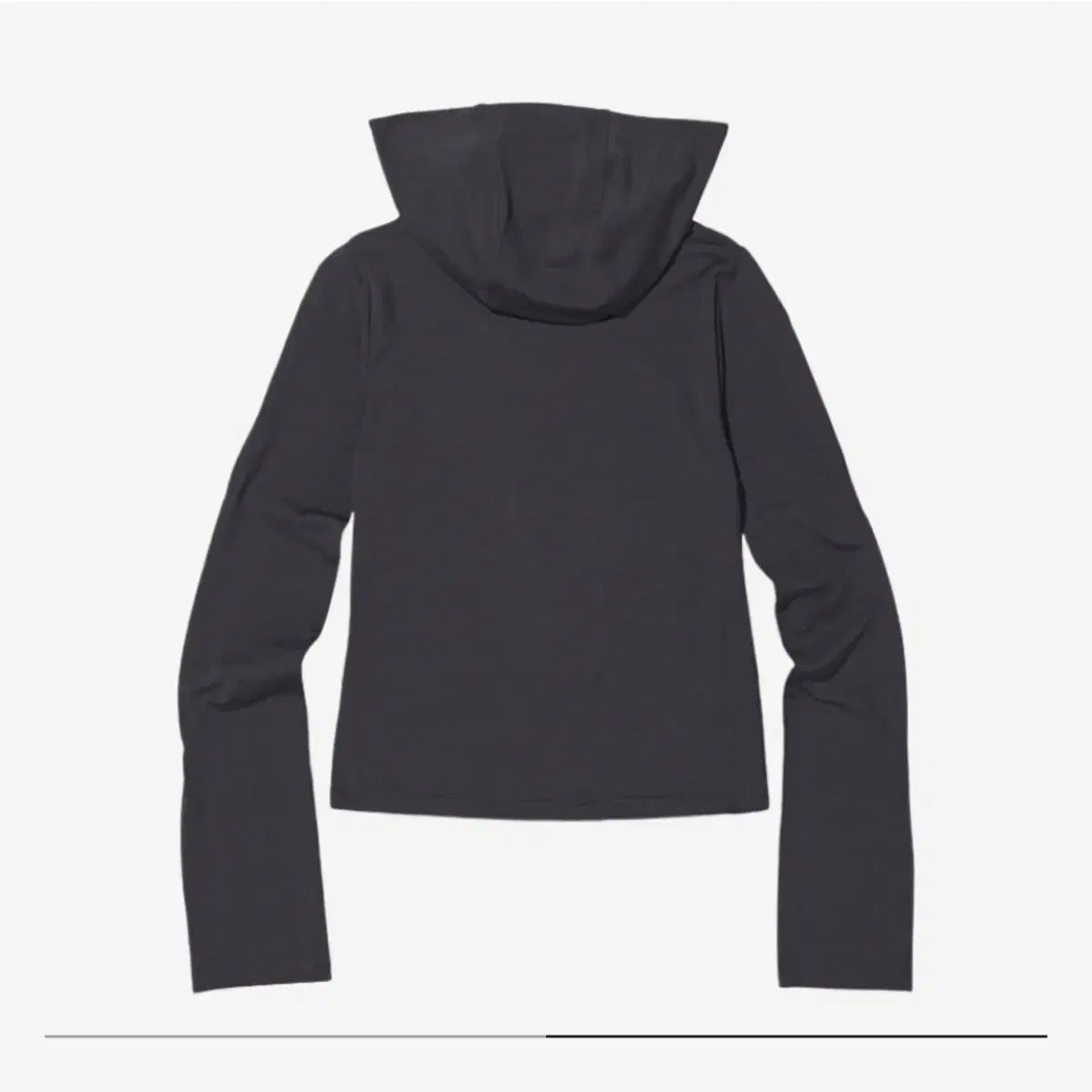 MISCHIEF ミスチーフ フード付きシャーリング 重なる トップス チャコール S