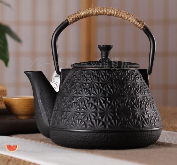 高品質/綺麗☆茶壺☆手彫り鉄壺 鉄やかん 鉄分補給 未塗装鉄器