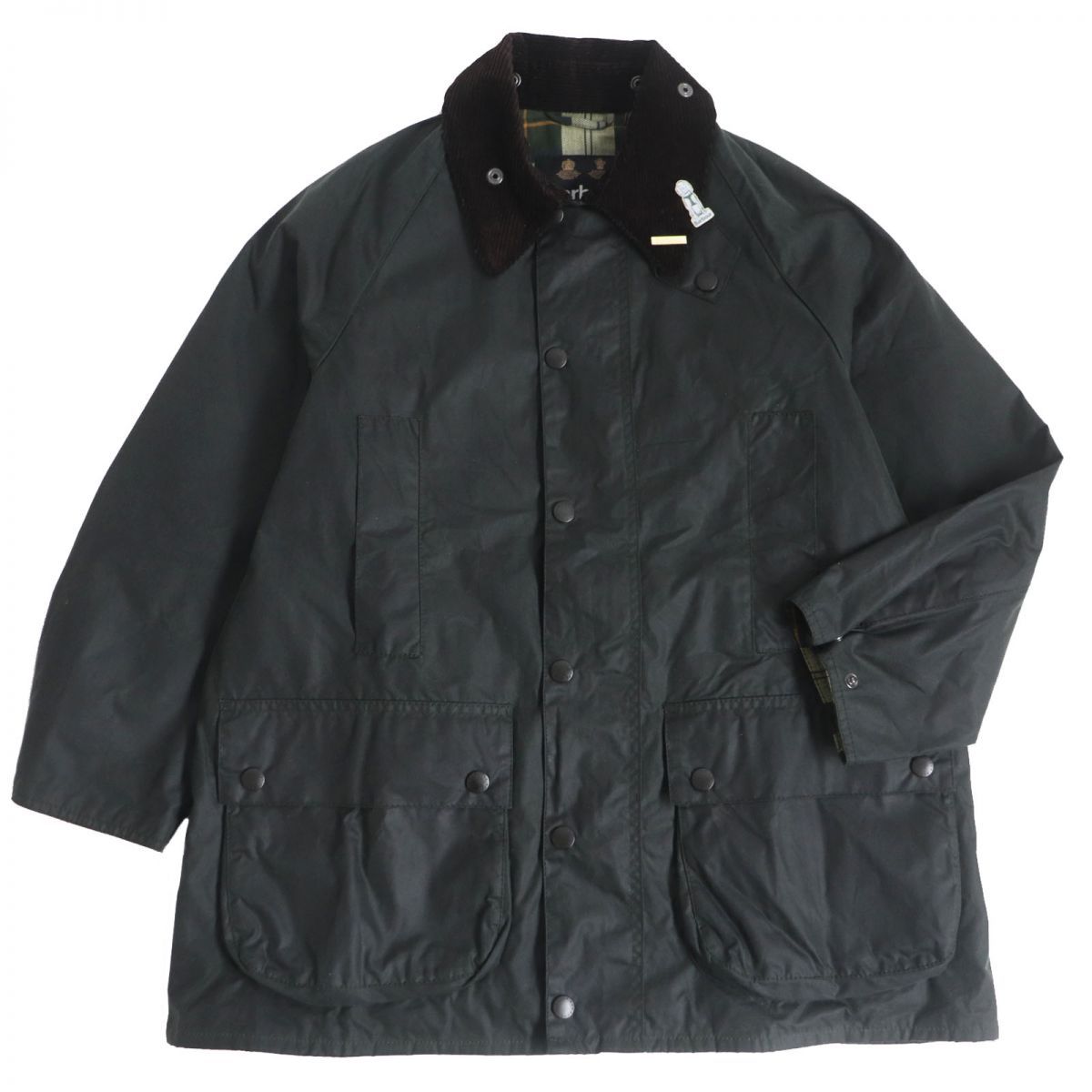 極美品□22AW Barbour⁄バブアー 222MWX1680 襟コーデュロイ 裏チェック 