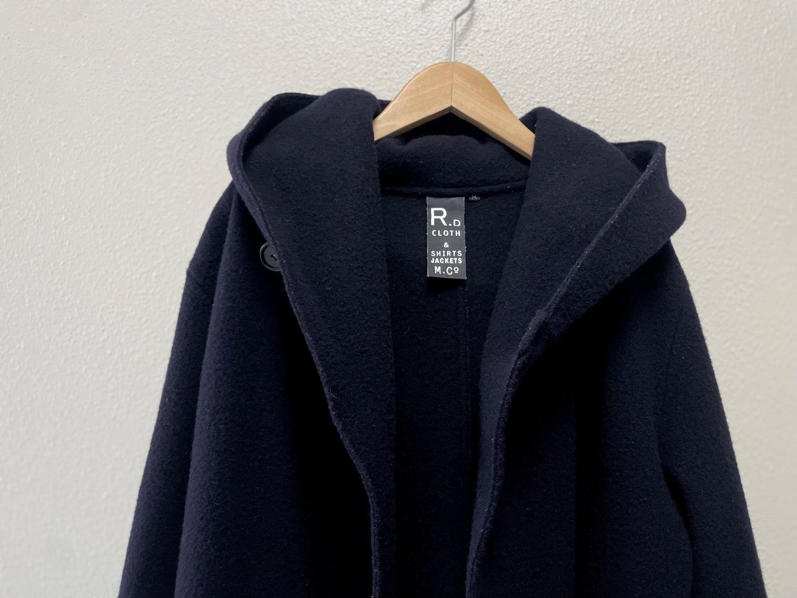 美品】オールドマンズテーラー ウールフェルトニットロングフーディ