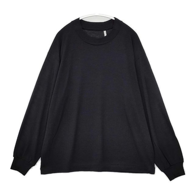 KAPTAIN SUNSHINE メリノ天竺 ウール サイズ34 KS23FCS09 長袖Ｔシャツ カットソー ロンＴ ブラック レディース キャプテン サンシャイン 5-0922T∞