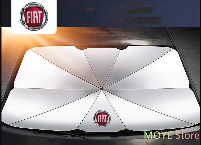 新品！79CM*145CM フィアット FIAT ロゴ 車用 サンシェード 車 傘型 折りたたみ式 フロントガラス 日よけ パラソル 遮光 遮熱 500c 500 600 850 124 126 127 128