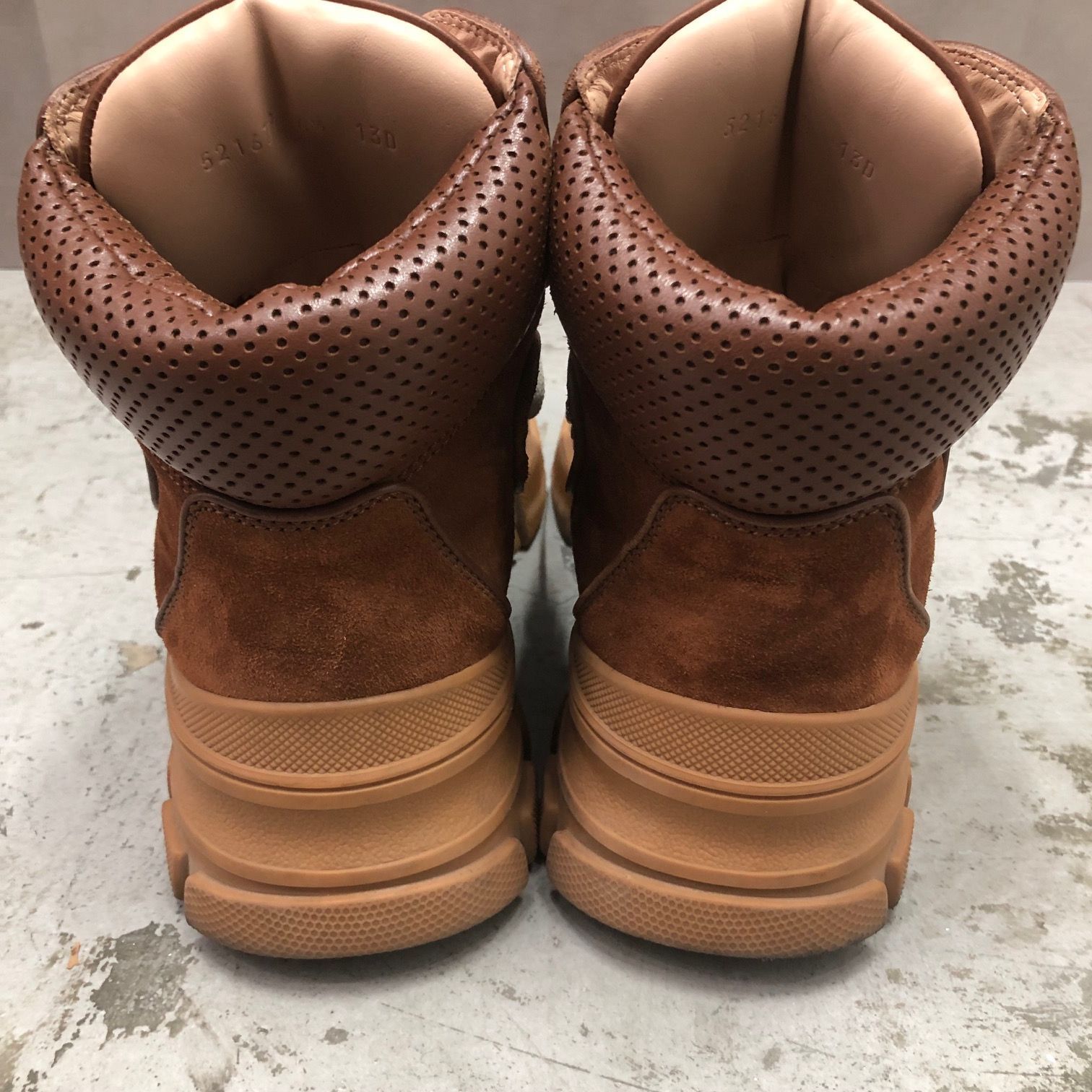 GUCCI フラッシュトレック GGキャンバス ブーツ スエード レースアップ 