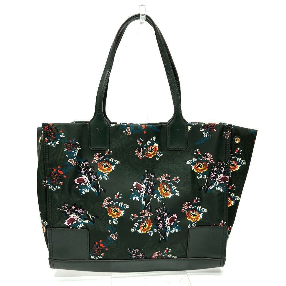 Tory Burch トリーバーチ トートバッグ ロゴ 花柄 レザー/ナイロン 