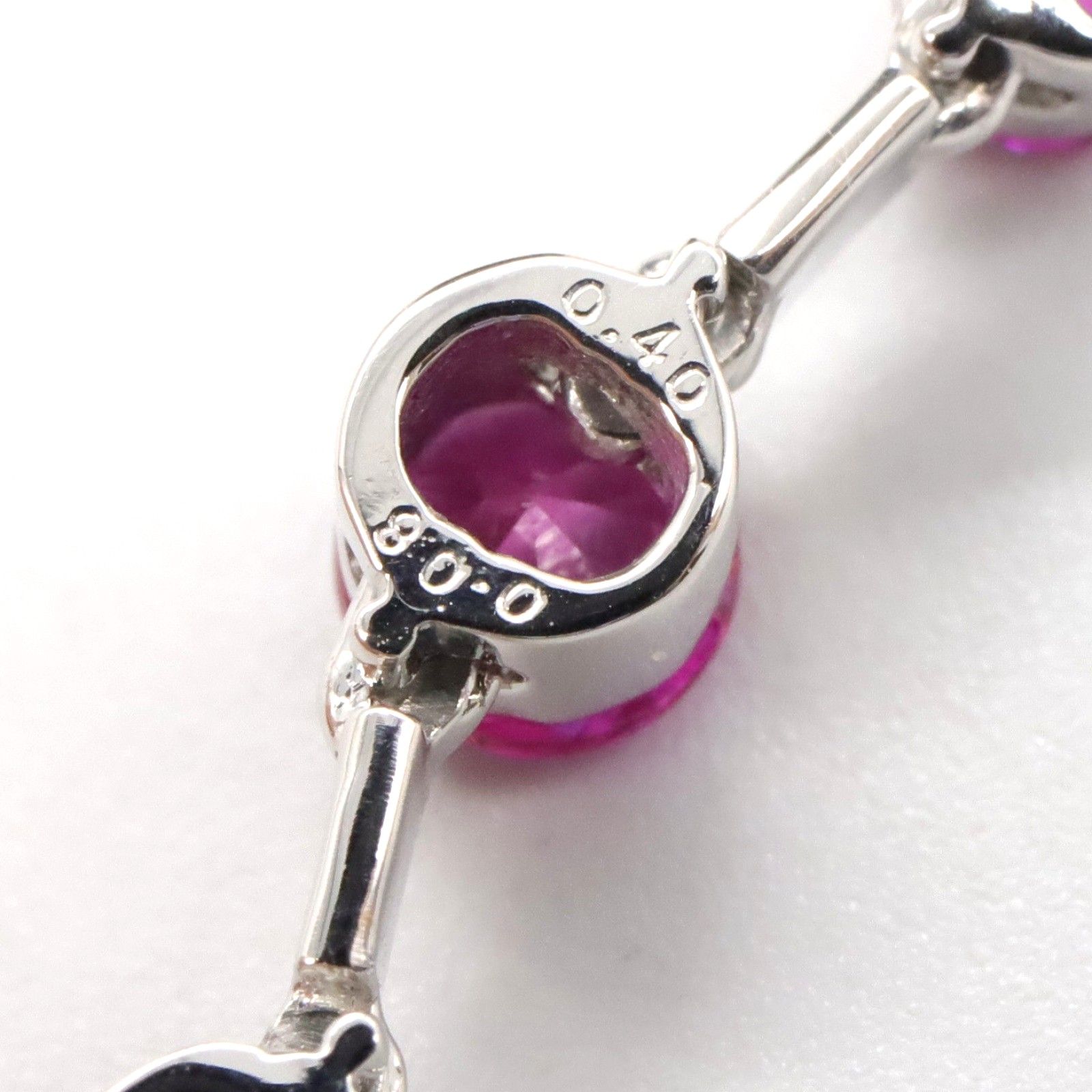 ジュエリー JEWELRY ネックレス ルビー ネックレス ﾙﾋﾞｰ 3.9g 首回45  