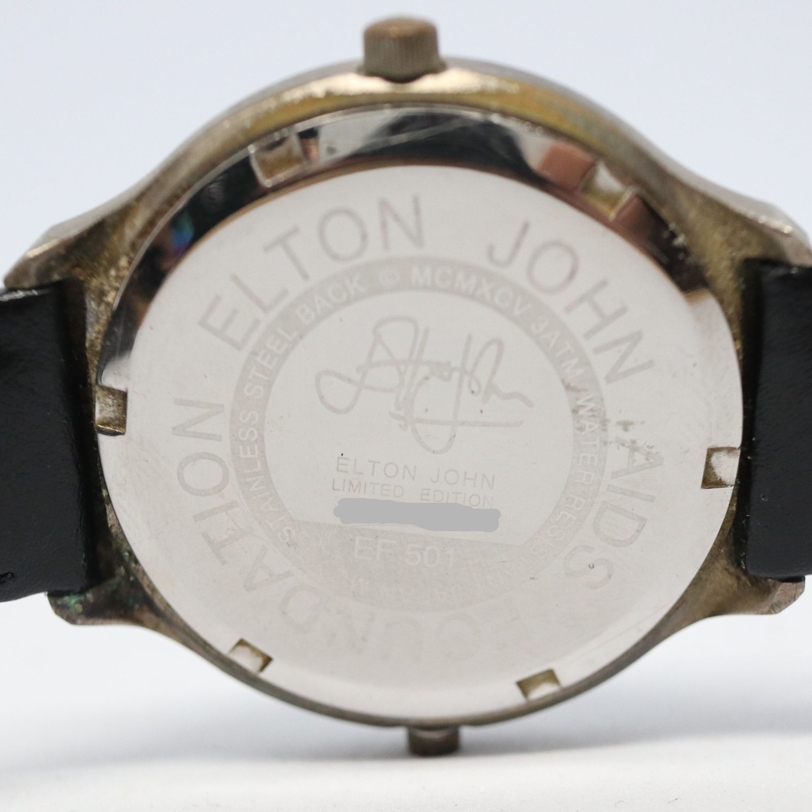 稼働品】BOY LONDON デュアルタイム クオーツ ELTON JOHN AIDS 
