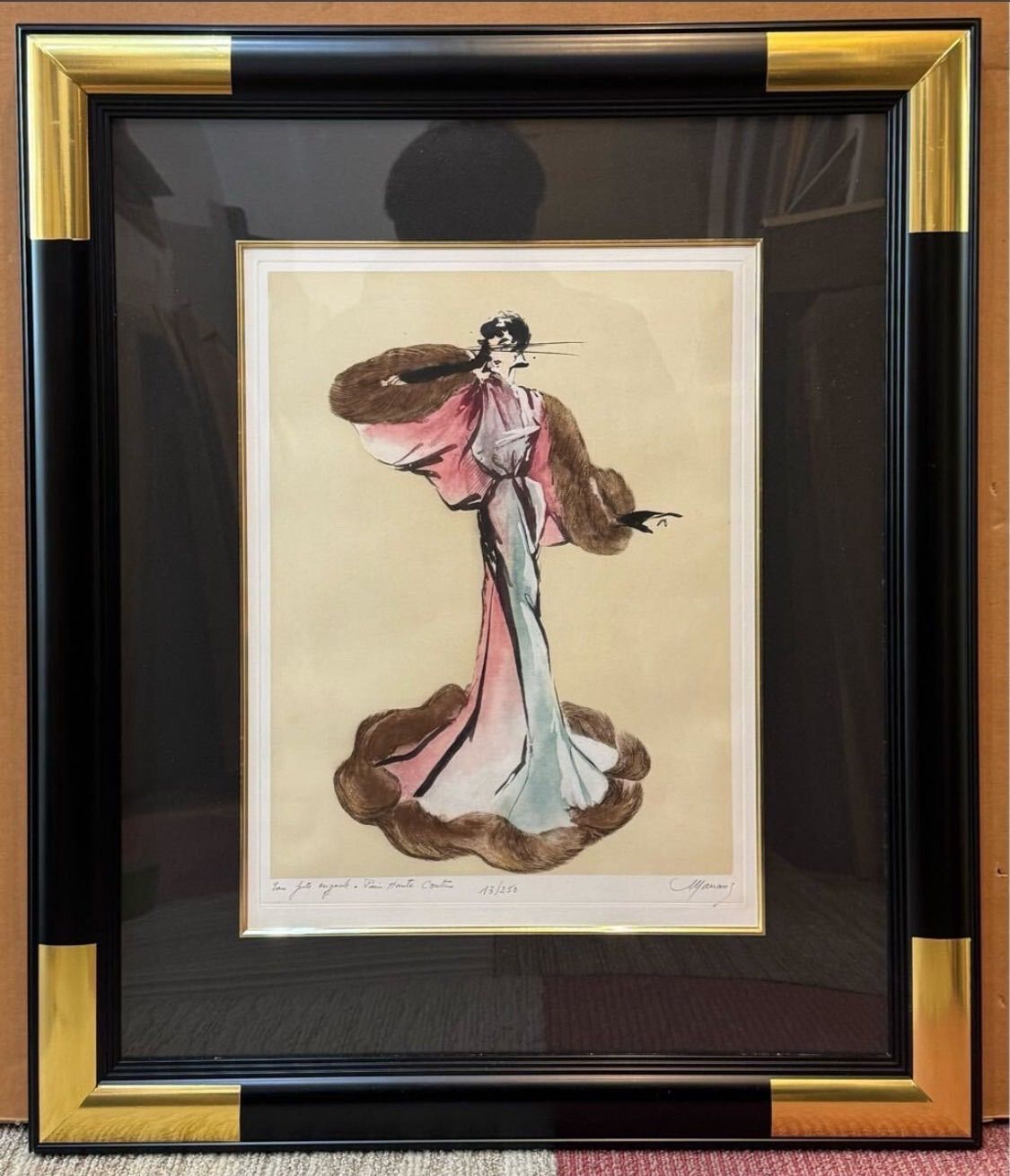 マリアンヌ ファッション リトグラフ 直筆サイン入り IMPECCABLEHEALTHCARESERVICES_COM