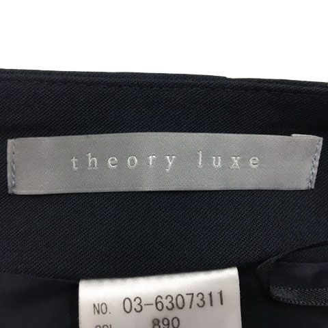 【選択可】theory luxe 濃紺 スカート ひざ丈　サイズ40 セオリーリュクス theory luxe スカート タイト 膝丈 ラップ風