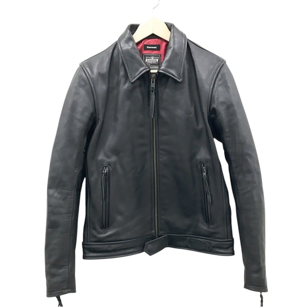 KADOYA カドヤ ×Kawasaki ライダース レザージャケット ブラック