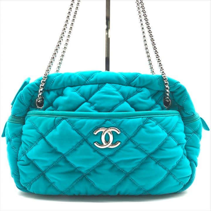 良品 CHANEL シャネル ココマーク バブルキルト チェーン ショルダー 