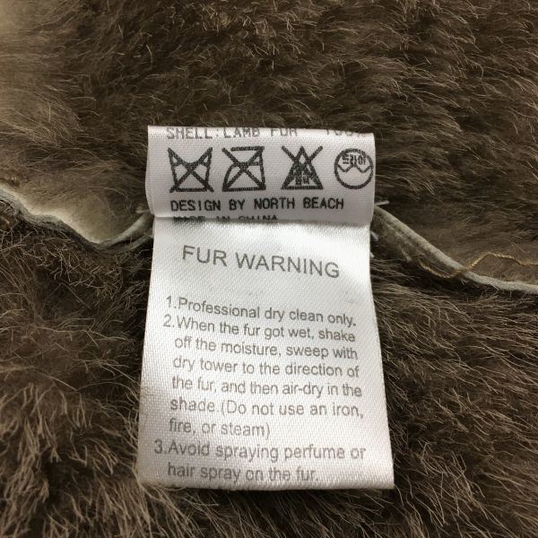 1st avenue ファーストアヴベニュー ラビットファー ムートンコート sizeL ブラウン 茶 BROWN bag〕菅NO.A23-25 GULLKHAN_COM