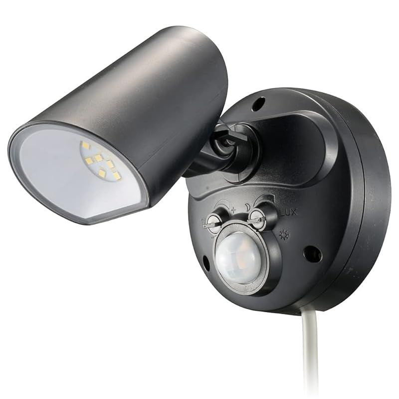 オーム電機 monban LEDセンサーライト 屋外用 人感センサー 自動点灯 1000ルーメン 1灯 LS-AS1000K4-K 06-4287 OHM 0