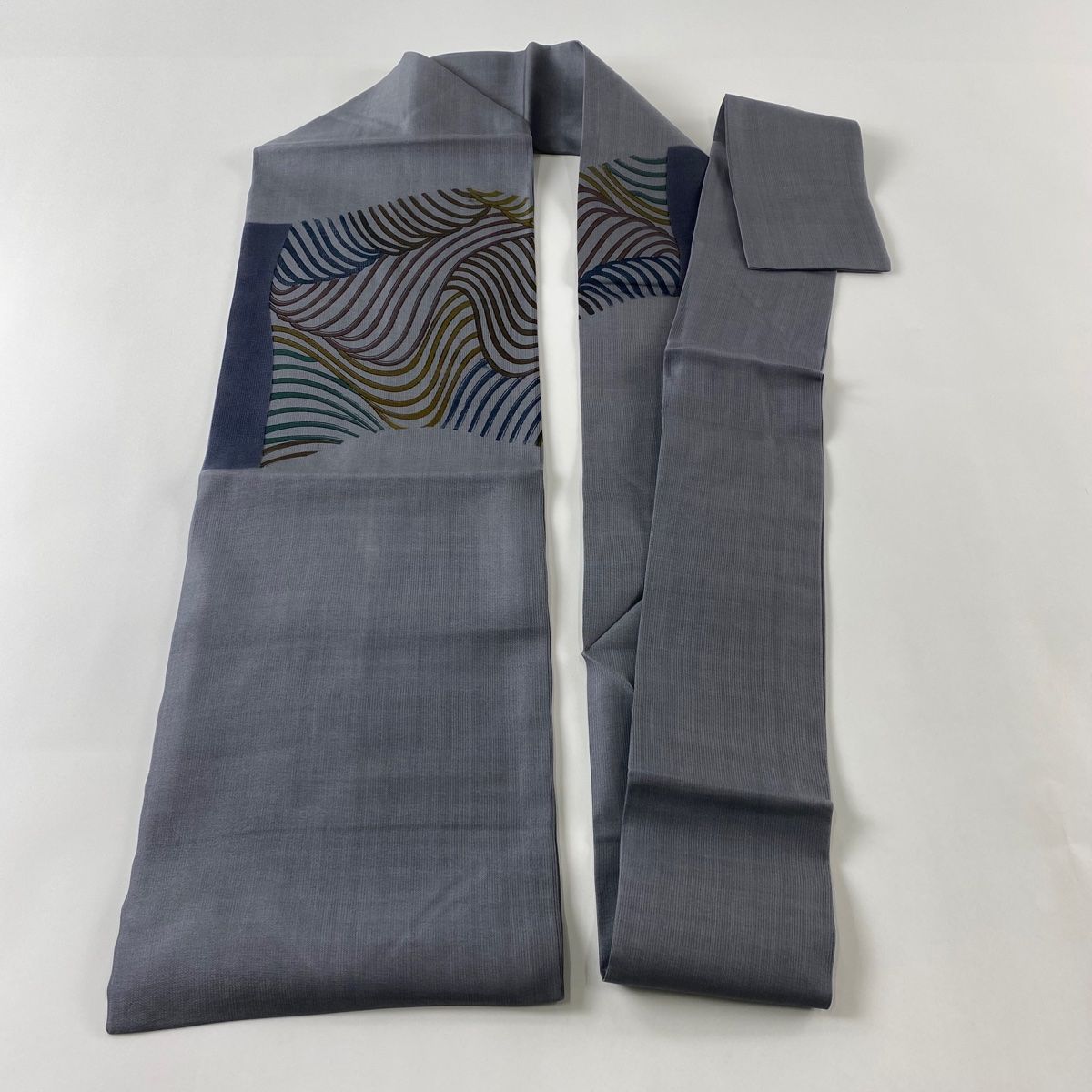 名古屋帯 美品 秀品 夏帯 波 灰色 正絹 【中古】 - メルカリ