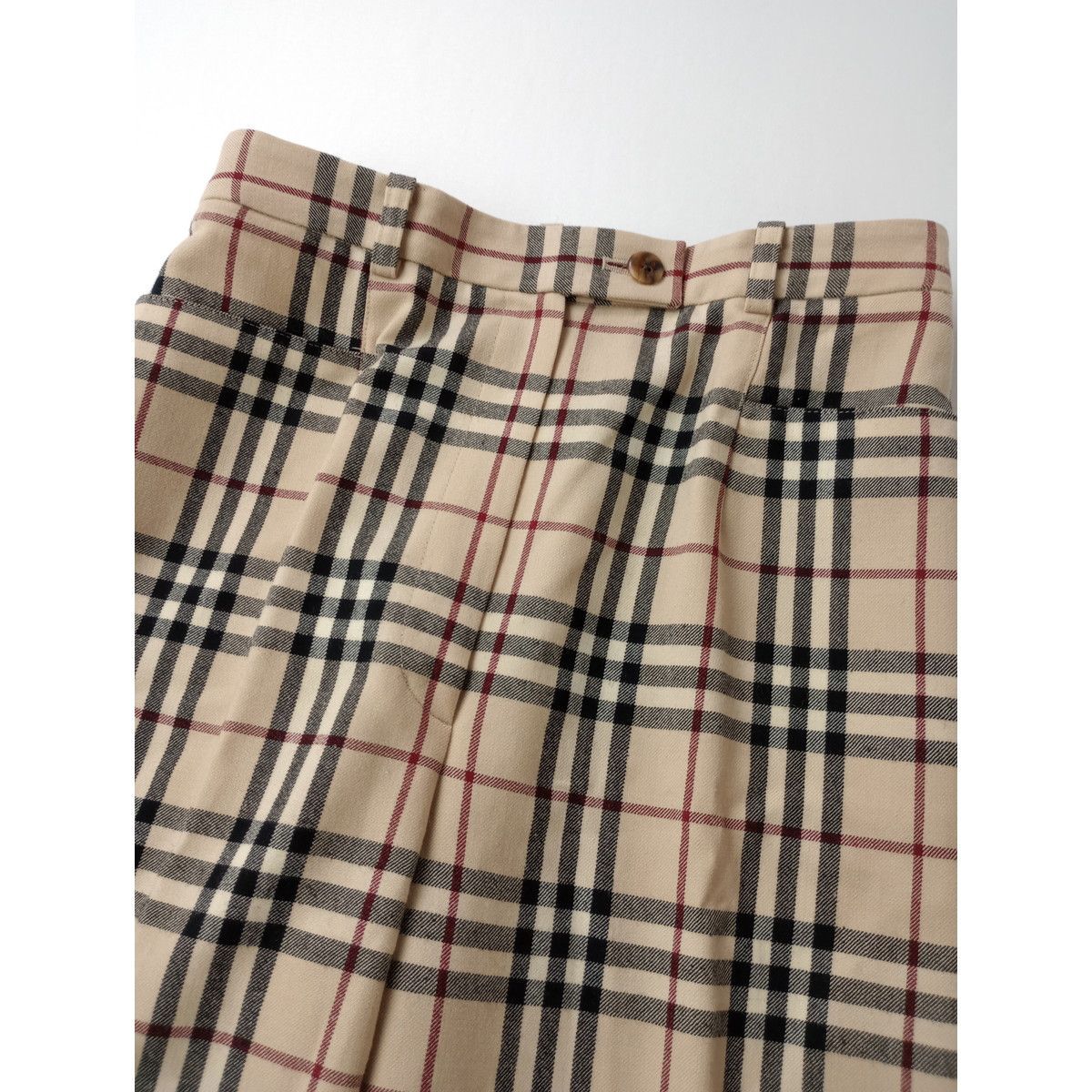 Burberry s バーバリーズ ウールチェックパンツ 38|M ベージュ 86Y+5391 25A