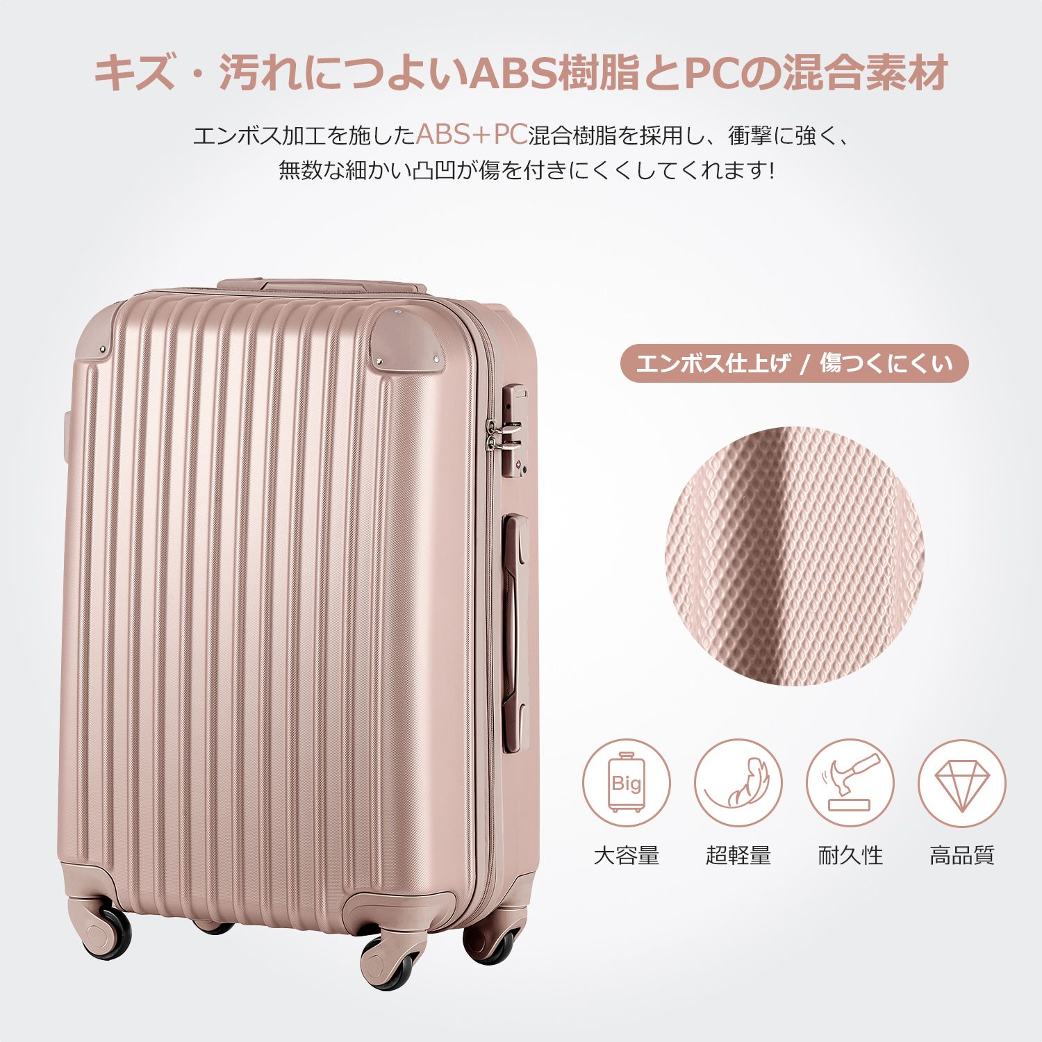 Mサイズ スーツケース キャリーバッグ キャリーケース 超軽量 TSAロック搭載 4日-7日 中型 i250325-341