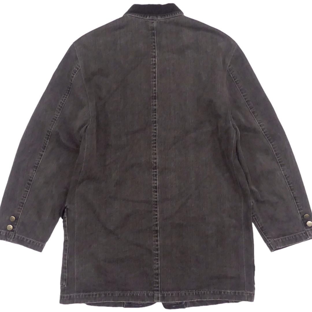 used Papas パパス カバーオールデニムコート　ジャケット Papas パパス カバーオール デニムジャケット L 古着 黒 TN1797