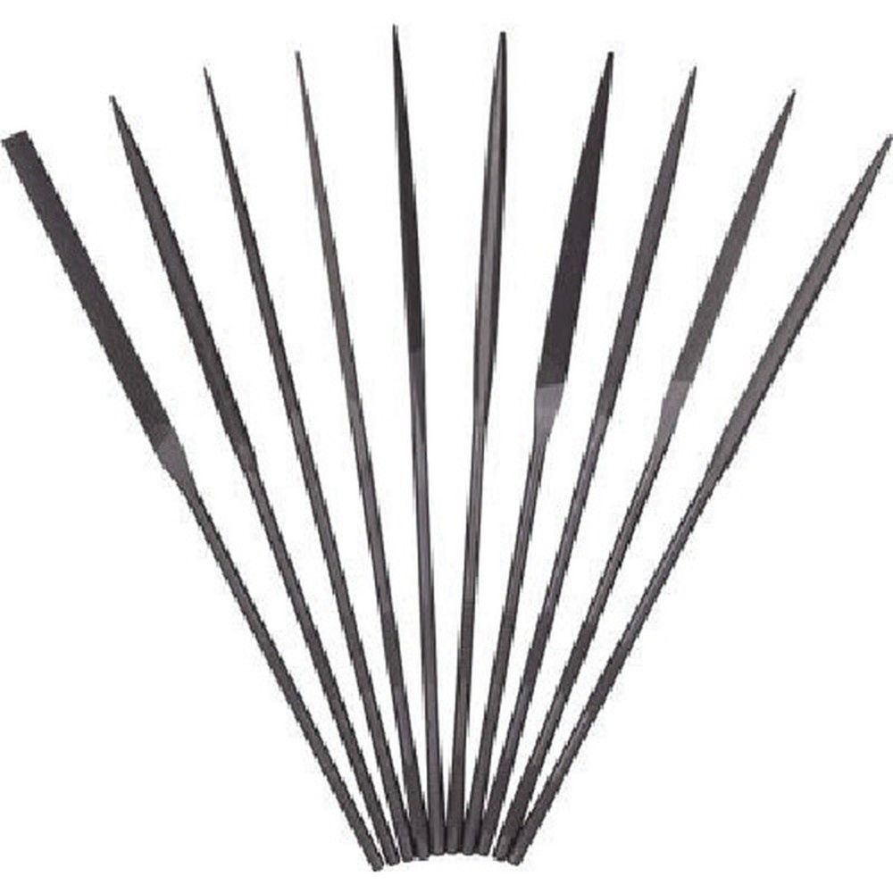 ツボサン 精密ヤスリ 10本組 角 3 6より荒い KA01053T