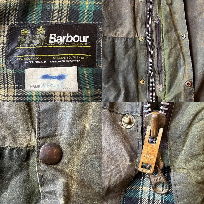 優れた品質 80s 2ワラントEngland製Barbour オイルドジャケット tdh