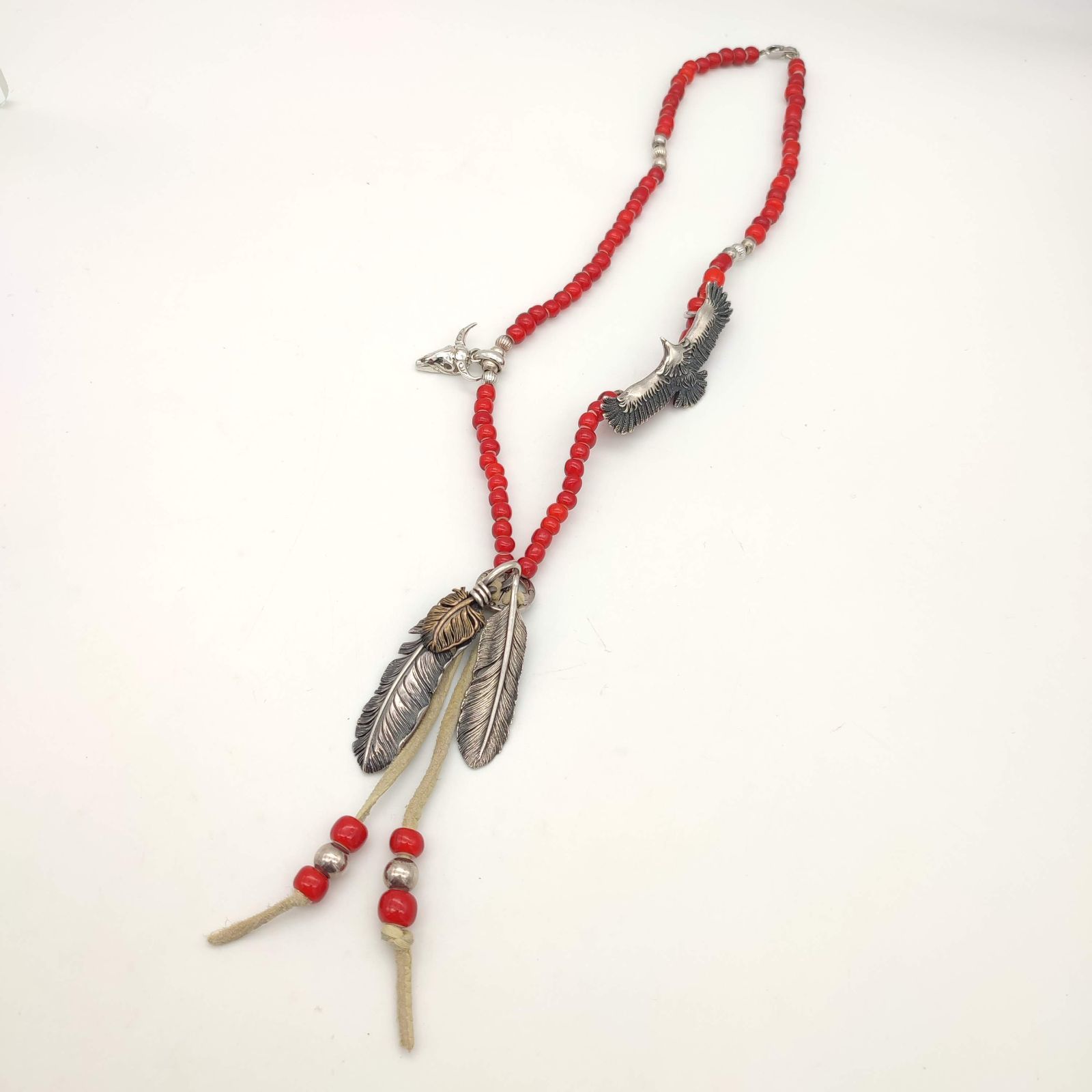 イーグルフェザーネックレス 925 saad カスタム品 美品】SAAD サード