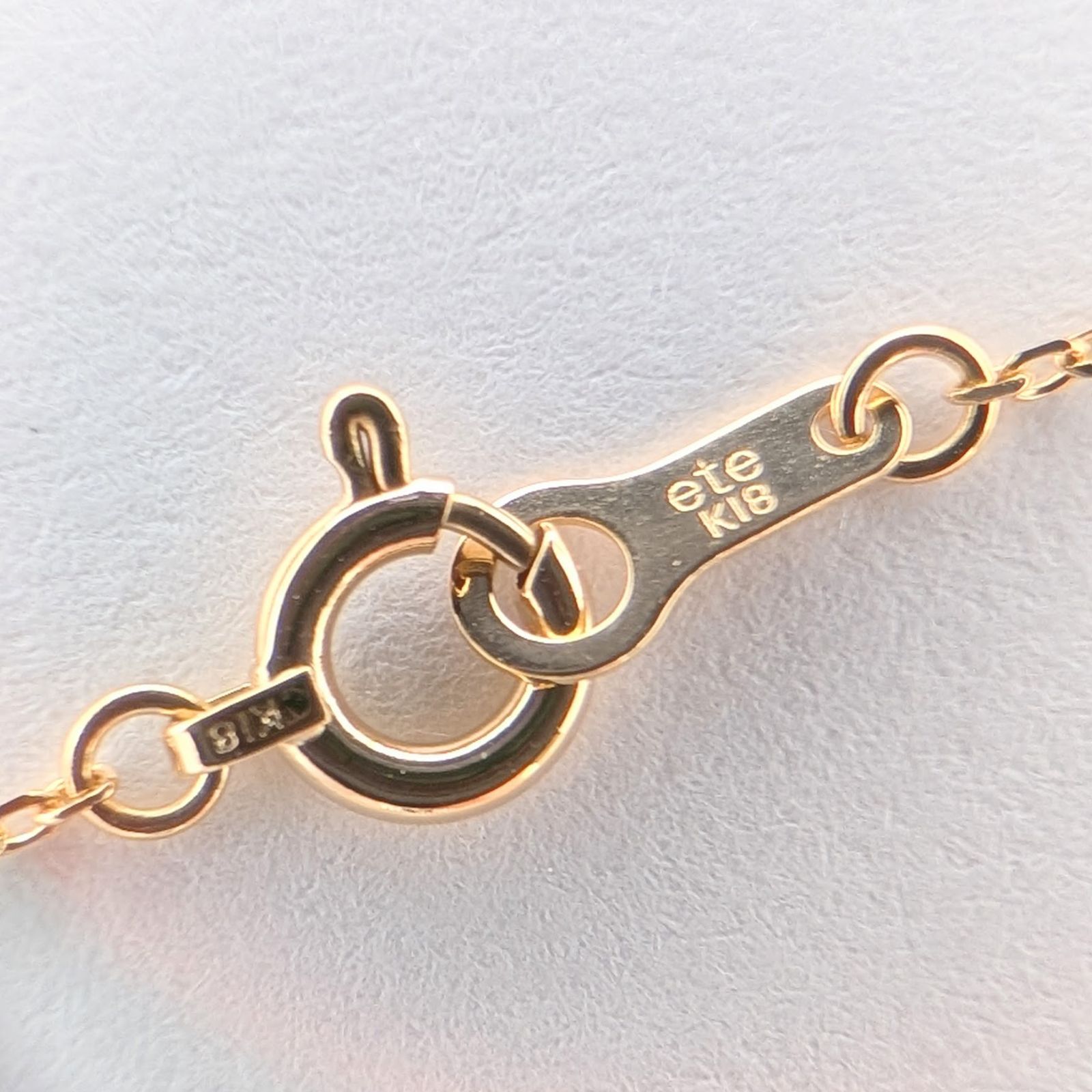 新品仕上げ済】eteエテ イエローゴールド1粒ダイヤモンドブレスレット