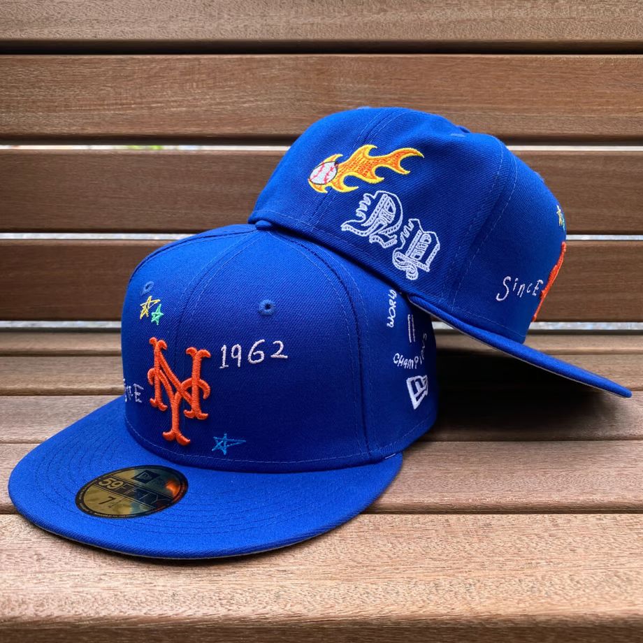 激レア USA限定 59FIFTY ニューエラ MLB ニューヨーク メッツ NY Mets スクリブル Scribble (18-2) - メルカリ