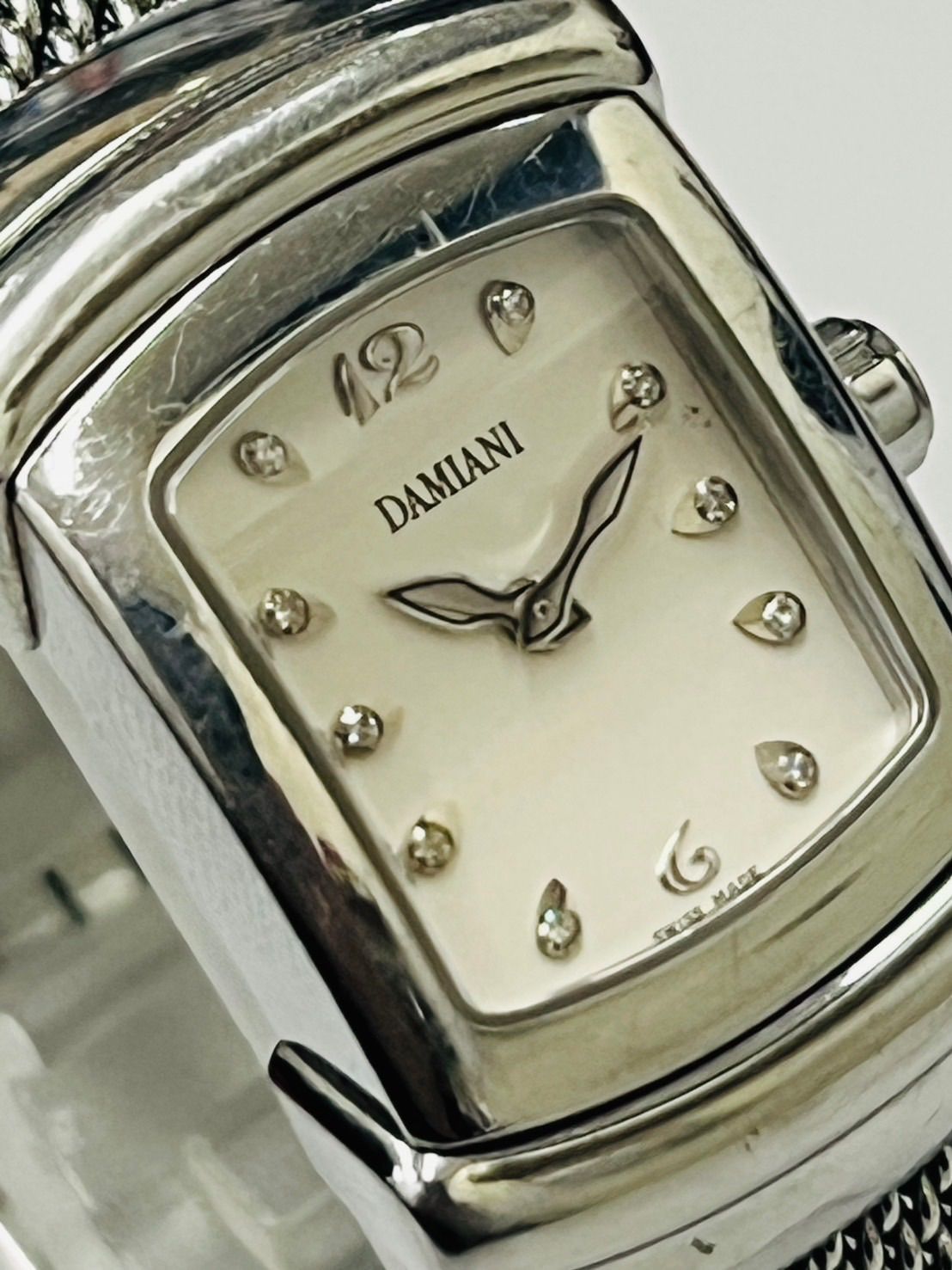 電池交換済】ダミアーニ Damiani DD001ACCF エゴ クォーツ