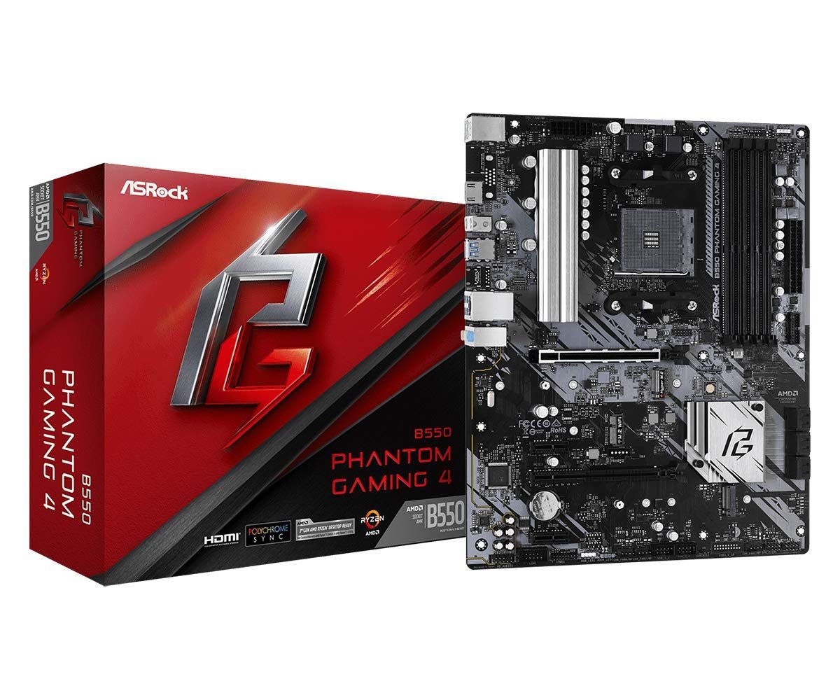 ASRock AMD Ryzen 5000シリーズ (Soket AM4)対応 B550チップセット搭載 ATX マザーボード B550 Phantom Gaming 4