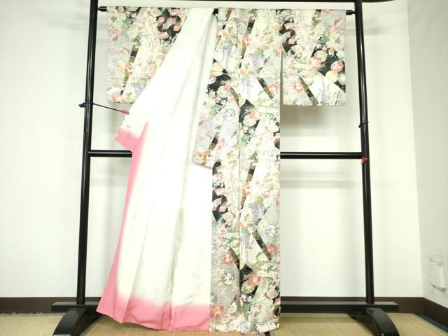 平和屋着物○創業460年・千總 小紋 地紙花文 金彩 正絹 逸品