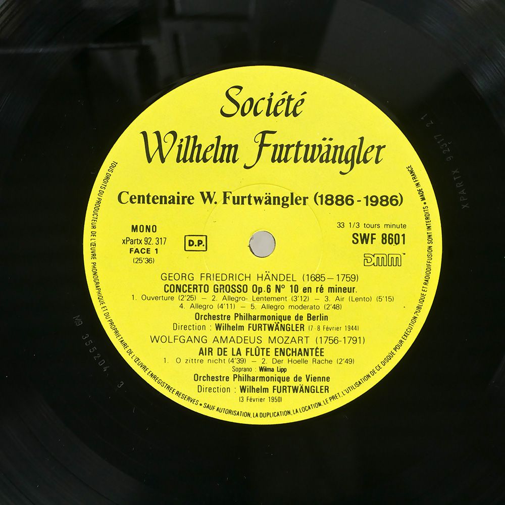 フランス盤 WILHELM FURTWANGLER/FURTWANGLER'S CENTENAR1