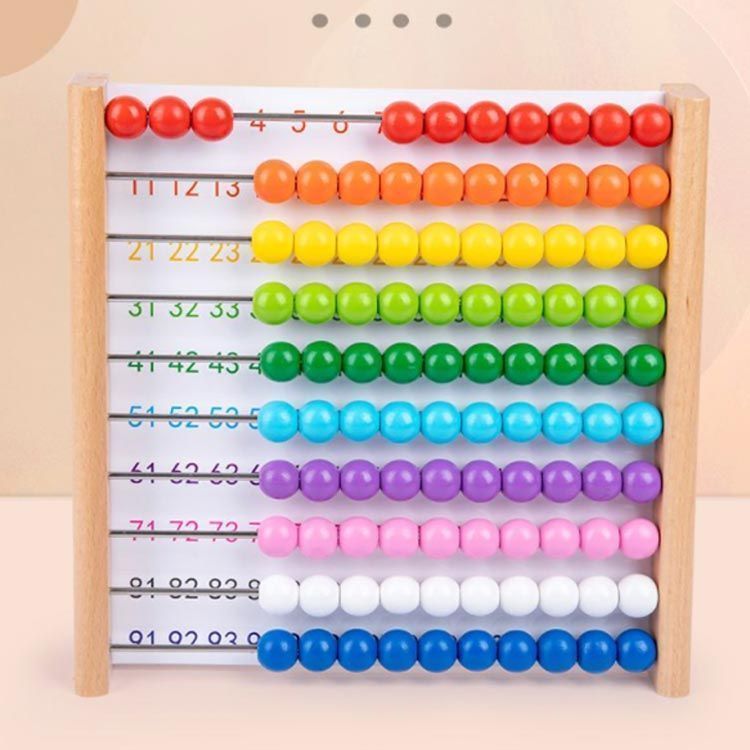 知育玩具 そろばん 木製 100玉 算数 子供 小学生 M250331-113