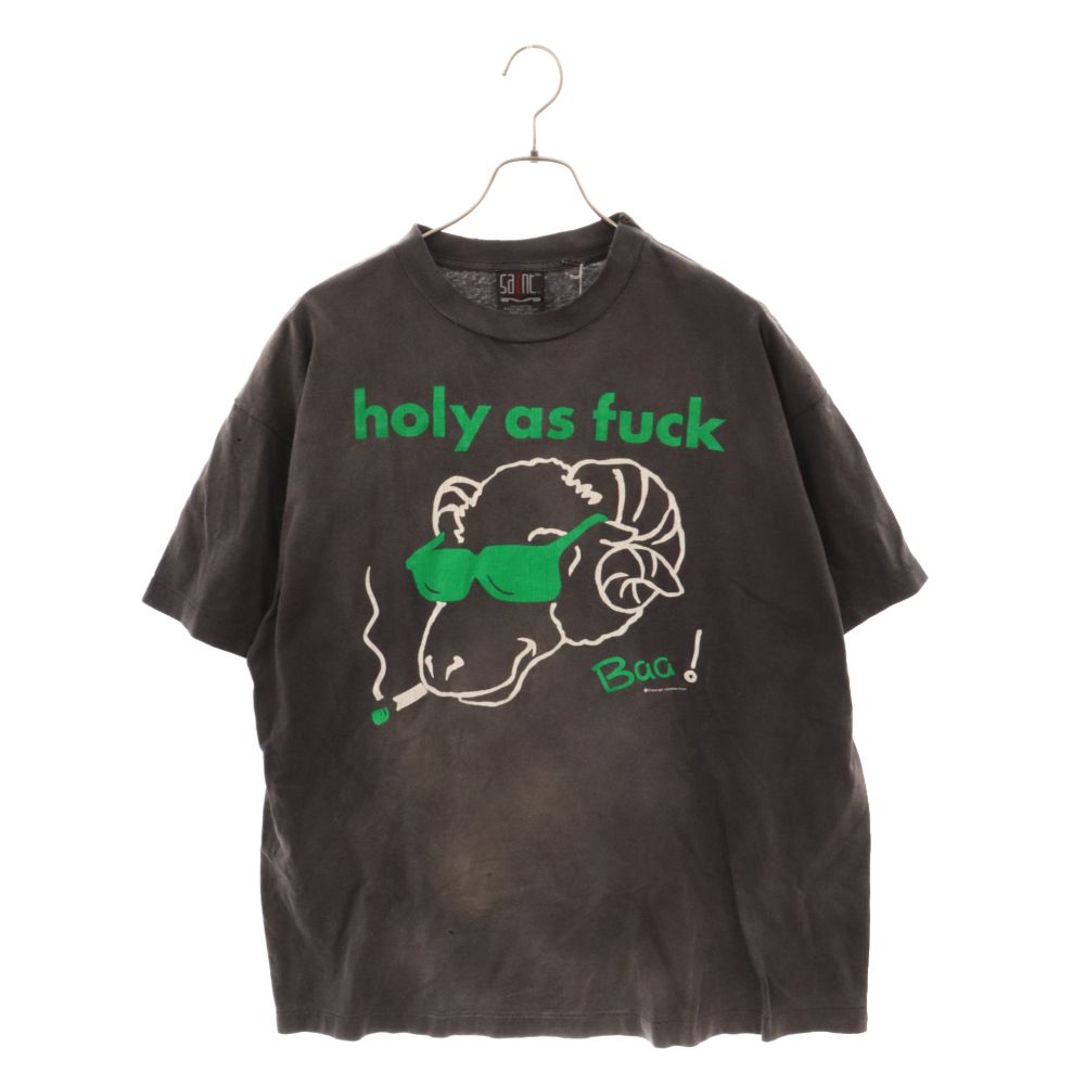 セントマイケル HOLY AS FUCK Tシャツ 24SS Mサイズ SAINT MICHAEL (セントマイケル) 24SS SS TEE/BAA/BLACK HOLY AS FUCK