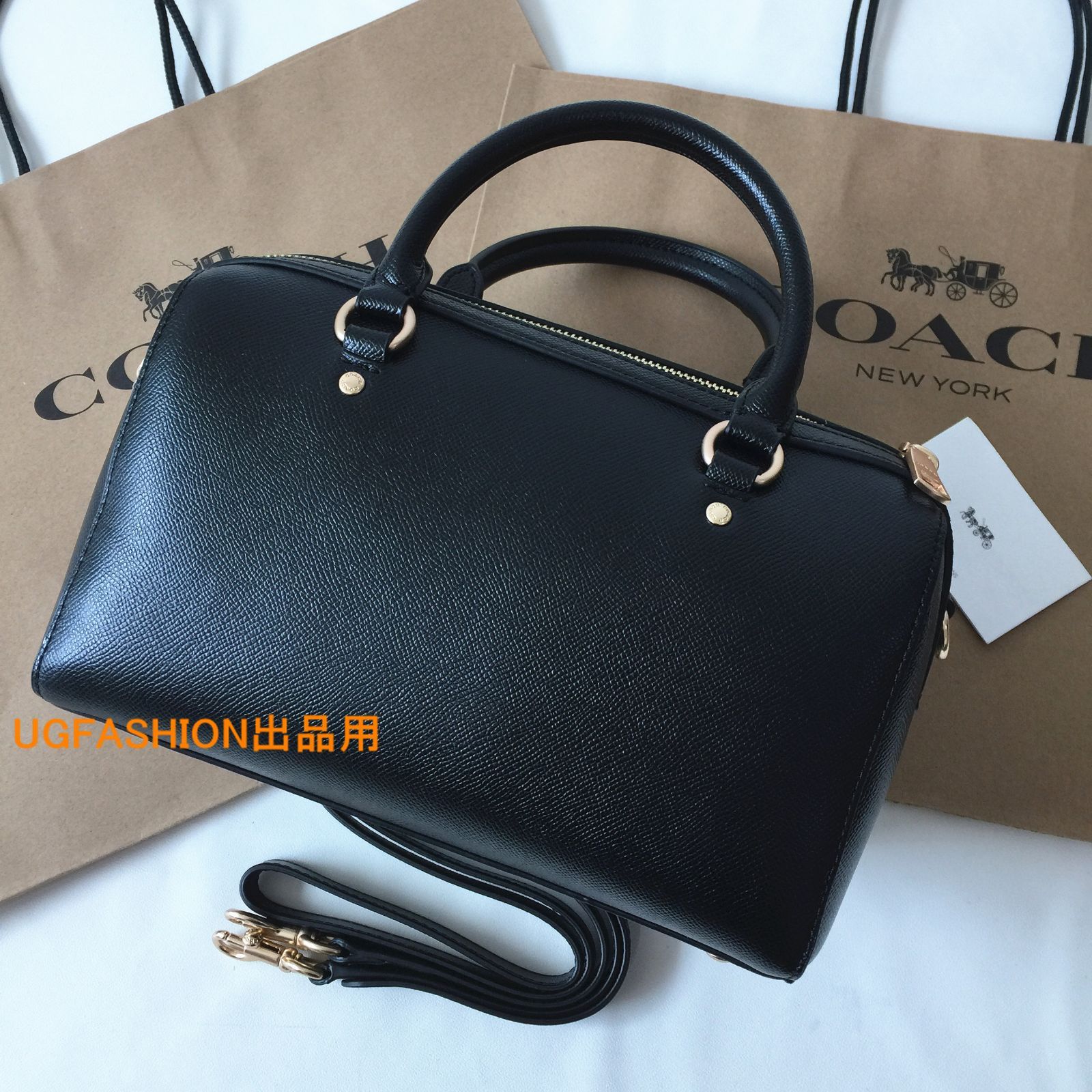 コーチバッグ＞COACH/コーチバッグ ハンドバッグ F79946 ブラック ショルダーバッグ ボストンバッグ 手提げバッグ レディース  クロスボディー 斜めがけバッグ アウトレット品 紙袋付属 新品未使用 - メルカリ