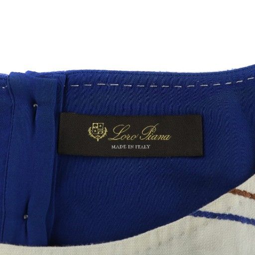 Loro piana ロロピアーナ ノースリーブ ワンピース 42 絹100% ロロピアーナ Loro Piana ワンピース 麻 リネン混 ノースリーブ