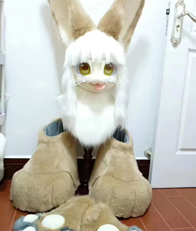 うさぎ 着ぐるみ ケモノ ファースーツ コスプレ コスチューム マスク キグルミ