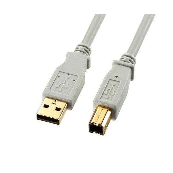 サンワサプライ USB2.0ケーブル 1m 金コネクタ KU20-1HK2X5