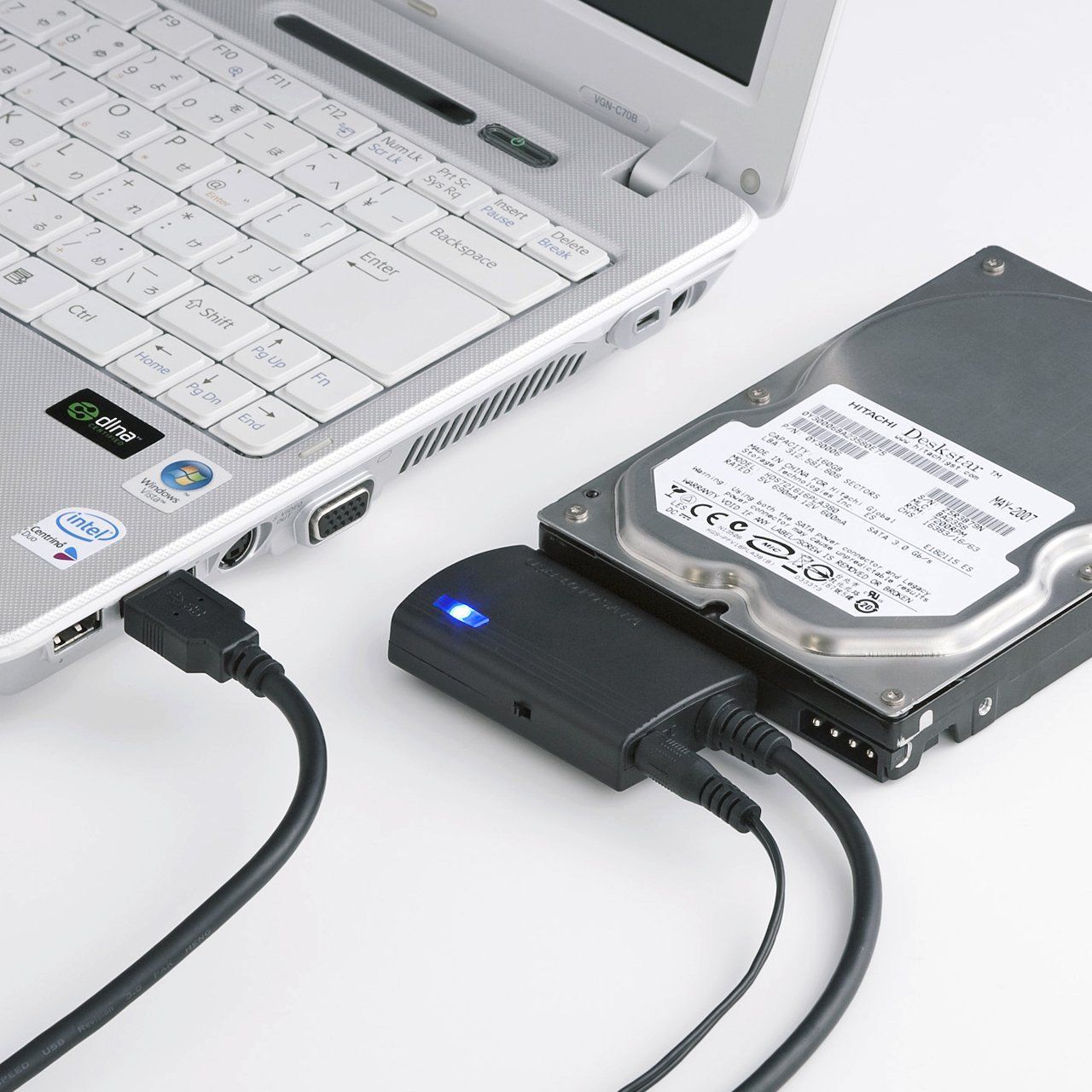 【新着商品】サンワサプライ(Sanwa Supply) SATA-USB3.0変換ケーブル HDD/SSD/光学式ドライブ ケーブル長0.8m USB-CVIDE3
